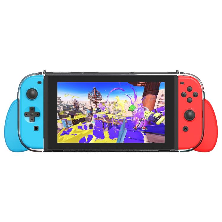 For Nintendo Switch 2 Split Design Crystal PC Protective Case with 3 Sizes Ergonomic Grips Clear Black+Black - Cases by buy2fix | Online Shopping UK | buy2fix