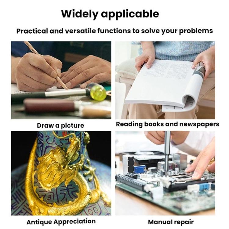 5x 10x Desktop Handheld Magnifying Glass 32 LEDs Soldering Iron Maintenance Workbench(White) - Repair Platform by buy2fix | Online Shopping UK | buy2fix