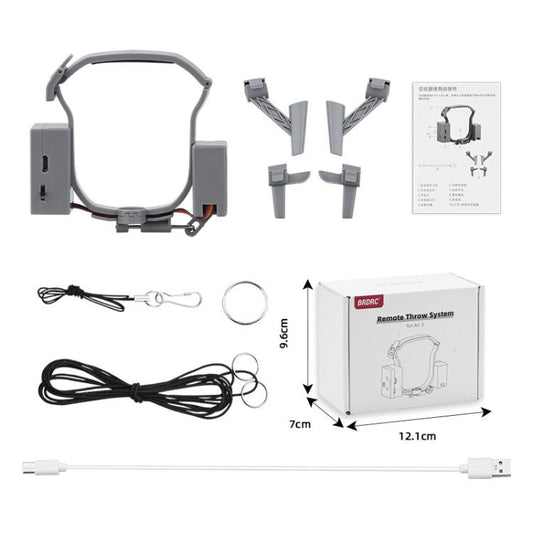 For DJI AIR 3S/AIR 3 BRDRC Drone Airdrop Accessories(Dark Gray) - Other by BRDRC | Online Shopping UK | buy2fix