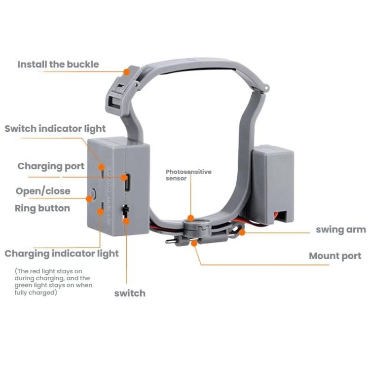 For DJI AIR 3S/AIR 3 BRDRC Drone Airdrop Accessories(Dark Gray) - Other by BRDRC | Online Shopping UK | buy2fix