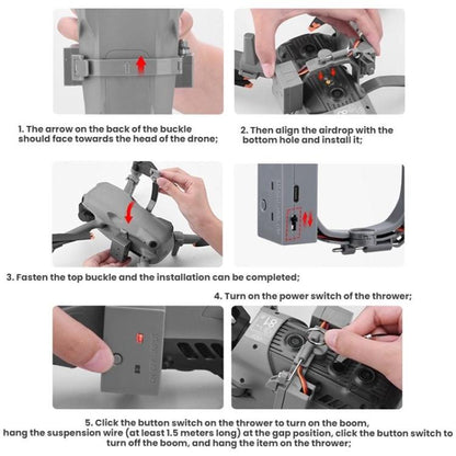 For DJI AIR 3S/AIR 3 BRDRC Drone Airdrop Accessories(Dark Gray) - Other by BRDRC | Online Shopping UK | buy2fix