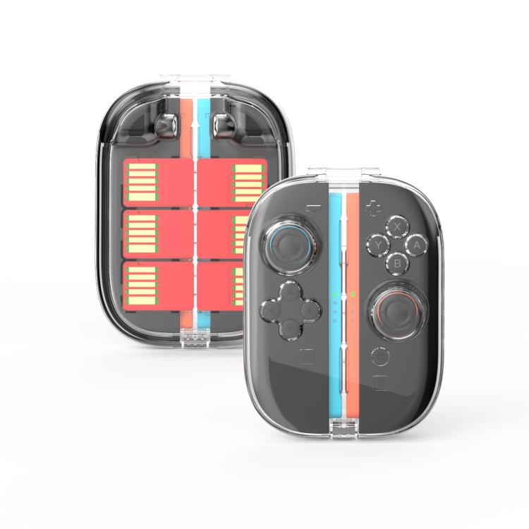 For Nintendo Switch 2 Joy-Con Controllers Crystal Clear Hard Case with 6 Game Card Storage Slots - Cases by buy2fix | Online Shopping UK | buy2fix