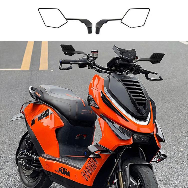 Motorcycle Universal Aluminum Alloy Wind Wing Rearview Mirror, Color: White Mirror - Side Mirrors by buy2fix | Online Shopping UK | buy2fix