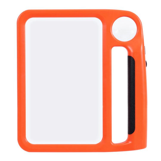 5/10X 48LEDs Magnifier 3 Colors Cold Warm Brightness Adjustment Handheld Loupe, Spec: Charging Orange