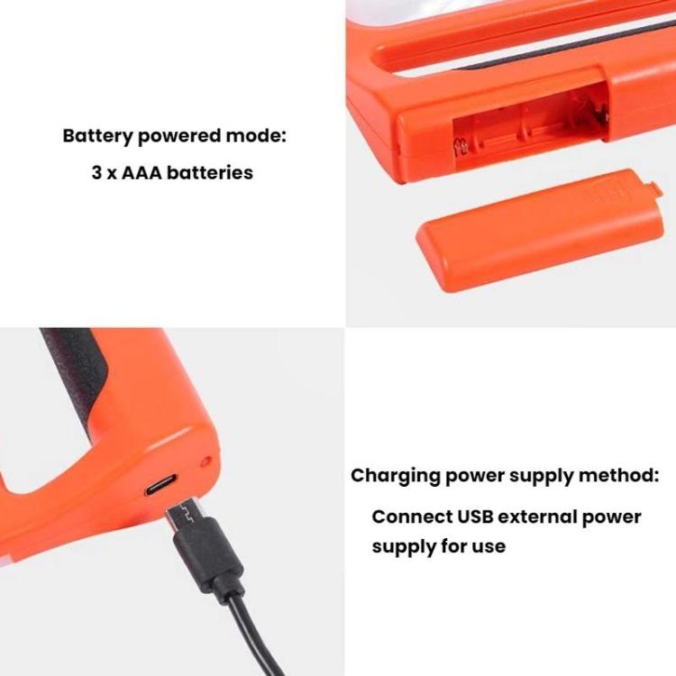 5/10X 48LEDs Magnifier 3 Colors Cold Warm Brightness Adjustment Handheld Loupe, Spec: Charging Orange - Hand Held Style by buy2fix | Online Shopping UK | buy2fix