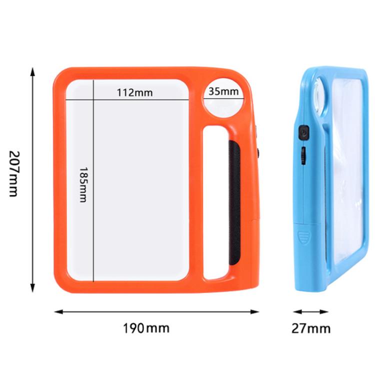 5/10X 48LEDs Magnifier 3 Colors Cold Warm Brightness Adjustment Handheld Loupe, Spec: Charging Blue - Hand Held Style by buy2fix | Online Shopping UK | buy2fix
