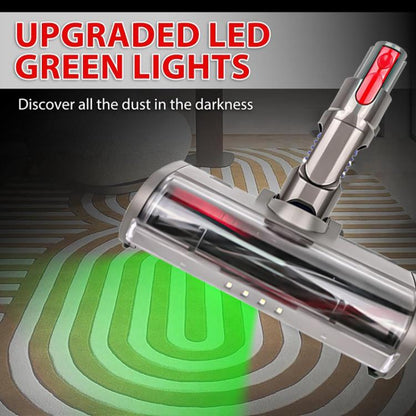 For Dyson V7/V8/V10/V11/G5 Carbon Fiber Brush Head With Green Light Floorhead Attachment - For Dyson Accessories by buy2fix | Online Shopping UK | buy2fix