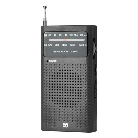 FM/AM Full-Band Channel Pocket Portable Pointer Radio Player(Black)