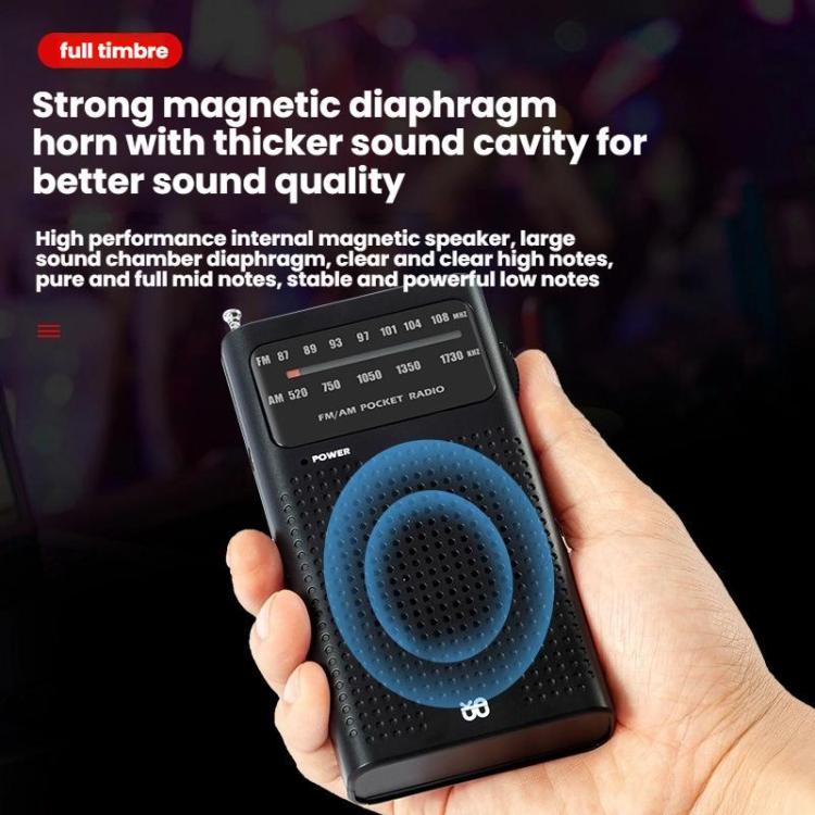 FM/AM Full-Band Channel Pocket Portable Pointer Radio Player(Red) - Radio Player by buy2fix | Online Shopping UK | buy2fix