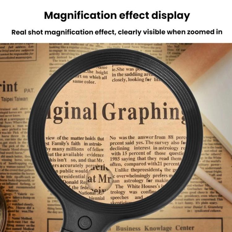 5/10X 30 LEDs Magnifying Glass USB Charging Neck Worn Handheld For Reading Maintenance(Black) - Hand Held Style by buy2fix | Online Shopping UK | buy2fix