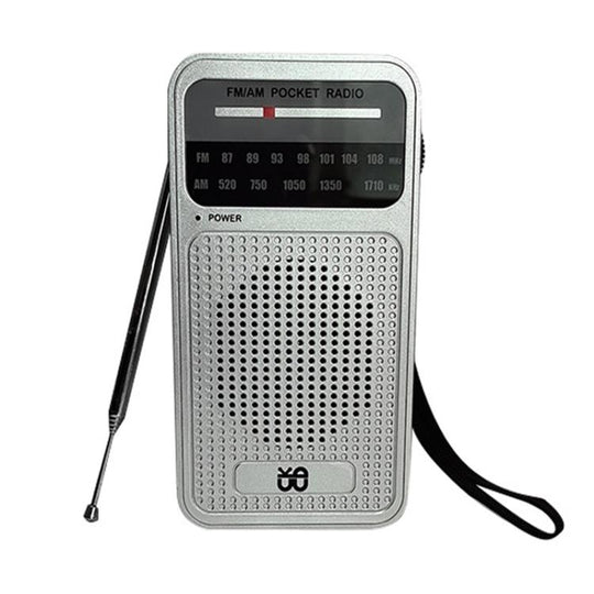 Portable Pointer AM/FM Full Channel Radio(Silver)