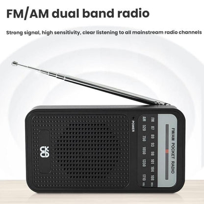 Portable Pointer AM/FM Full Channel Radio(Red) - Radio Player by buy2fix | Online Shopping UK | buy2fix