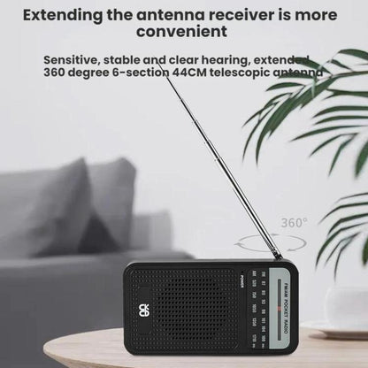 Portable Pointer AM/FM Full Channel Radio(Silver) - Radio Player by buy2fix | Online Shopping UK | buy2fix