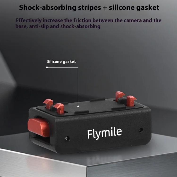 Magnetic Quick Release Base Mount For Insta360 X5/X4/X3/X2 & Ace Series 1/4 Inch Screw Universal Tripod Adapter(Black) - Others by Flymile | Online Shopping UK | buy2fix