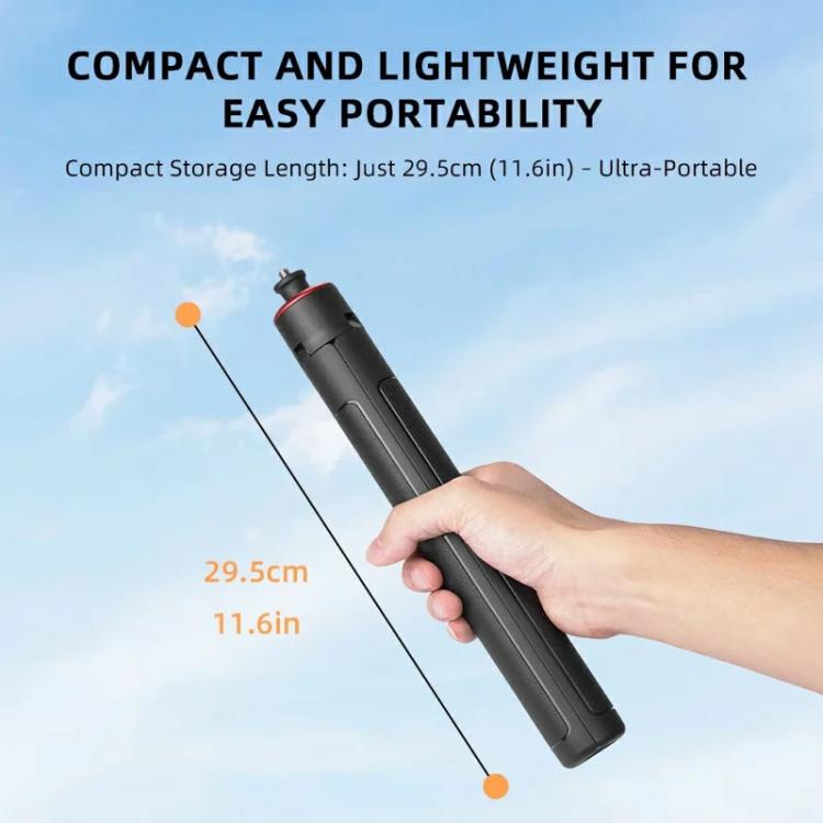 Flymile 1.6m Extendable Selfie Stick Tripod For Action Cameras One-Button Quick Setup Monopod With Wide-Angle View - Extendable Pole by Flymile | Online Shopping UK | buy2fix