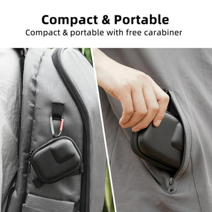 Flymile PU Mini Camera Case with Carabiner For Caged DJI Action 3/4/5 Pro/Insta360 Ace Pro 2/1/GoPro(Blue) - Case & Bags by Flymile | Online Shopping UK | buy2fix