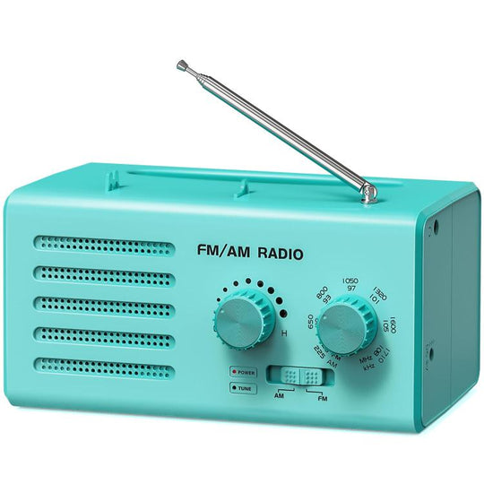 Dual-band FM/AM External Power Socket Radio Player, Specifications: For EU(Green)