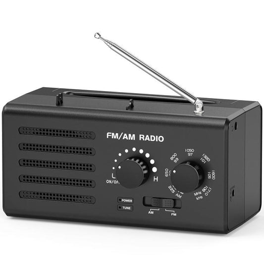 Dual-band FM/AM External Power Socket Radio Player, Specifications: For US(Black) - Radio Player by buy2fix | Online Shopping UK | buy2fix