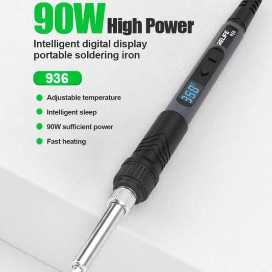 RELIFE 936 90W High Power Internal Heating Smart Digital Display Soldering Iron, US Plug - Electric Soldering Iron by RELIFE | Online Shopping UK | buy2fix
