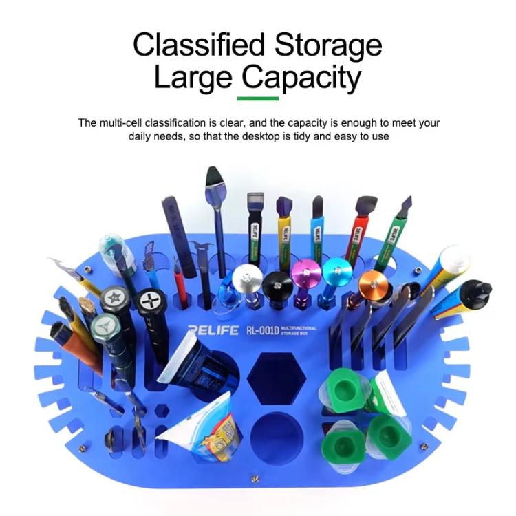 RELIFE RL-001D Multifunctional Repair Storage Box Desktop Screwdriver Display Rack Repair Tool Pen Hole Storage Rack - Tool Boxes & Bags by RELIFE | Online Shopping UK | buy2fix