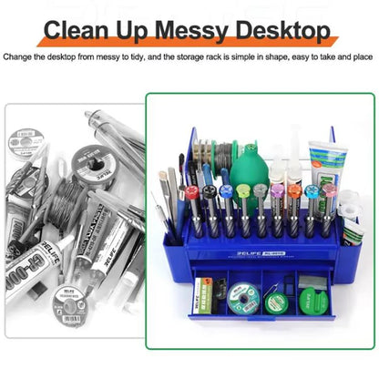RELIFE RL-001G Desktop Screwdriver Display Rack Repair Tool Storage Rack - Tool Boxes & Bags by RELIFE | Online Shopping UK | buy2fix