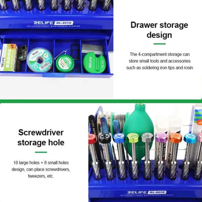 RELIFE RL-001G Desktop Screwdriver Display Rack Repair Tool Storage Rack - Tool Boxes & Bags by RELIFE | Online Shopping UK | buy2fix