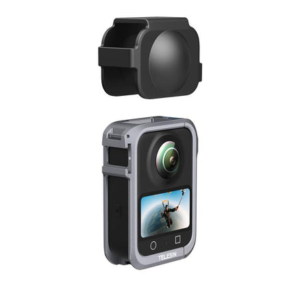 For DJI Osmo 360 TELESIN Aluminum Alloy Protective Cage Expansion Frame with Lens Cover(Metal Color) - Protection Frame by TELESIN | Online Shopping UK | buy2fix