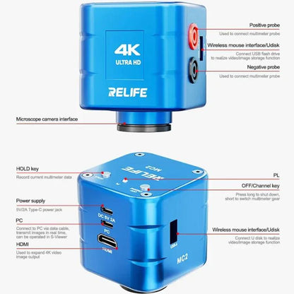 RELIFE MC2 Multifunctional Multimeter 4K Camera Magnifier Microscope Camera - Microscope Magnifier Series by RELIFE | Online Shopping UK | buy2fix