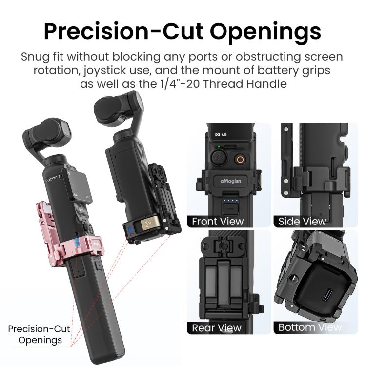 For DJI Pocket 3 aMagisn Mantis Extension Frame Magnetic Mount for Hands-Free Vlogging(Pink) - Mount & Holder by aMagisn | Online Shopping UK | buy2fix
