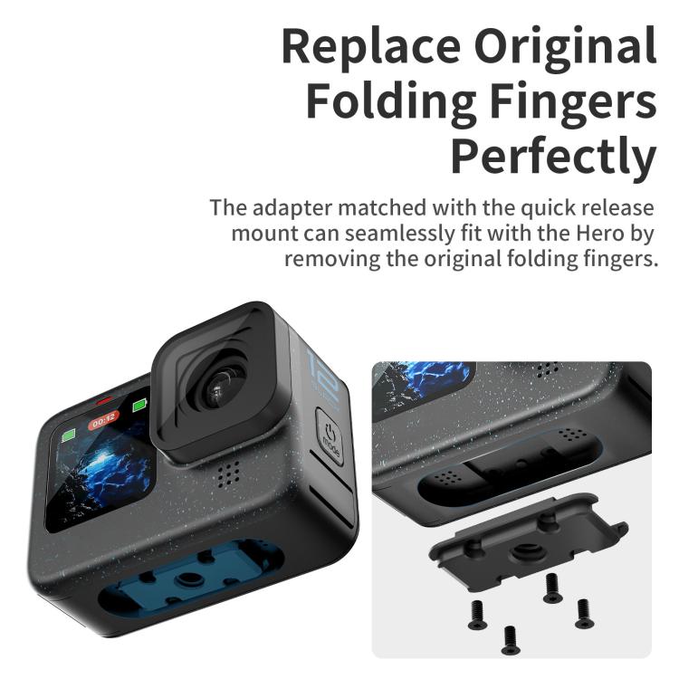 aMagisn Magnetic Quick Release Adapter for GoPro HERO13/12/11/10/9/8/11 Mini/MAX Separate Base Unit - Connection Mount by aMagisn | Online Shopping UK | buy2fix