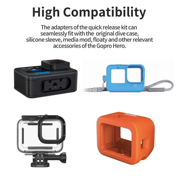 aMagisn Magnetic Quick Release Adapter for GoPro HERO13/12/11/10/9/8/11 Mini/MAX Separate Base Unit - Connection Mount by aMagisn | Online Shopping UK | buy2fix
