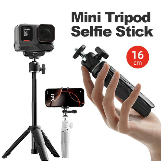 aMagisn Mini Tripod Selfie Stick with 360-degree Ball Head Adjustable Phone/Camera Mount for Travel, Vlogging & Live Streaming(White) - Stand by aMagisn | Online Shopping UK | buy2fix