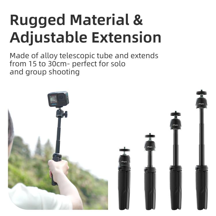 aMagisn Mini Tripod Selfie Stick with 360-degree Ball Head Adjustable Phone/Camera Mount for Travel, Vlogging & Live Streaming(White) - Stand by aMagisn | Online Shopping UK | buy2fix