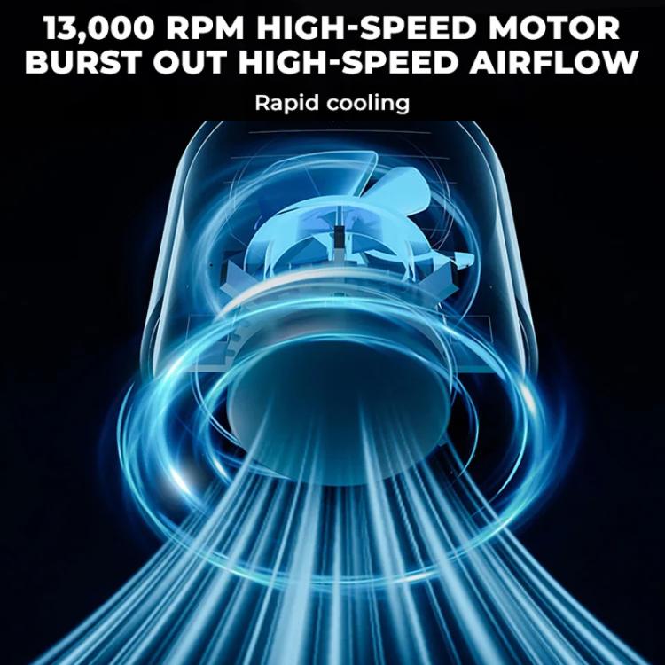 High Speed Folding Cooling Fan Powerful Semiconductor Handheld Turbine Fan(Transparent Purple) - Electric Fans by buy2fix | Online Shopping UK | buy2fix