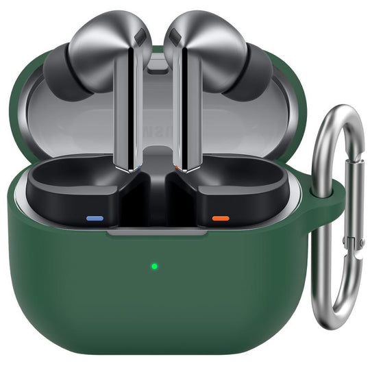 For Galaxy Buds3 / 3 Pro AhaStyle WG158 Silicone Protection Case(Dark Green)