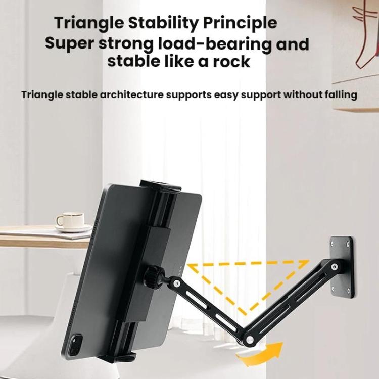 4-12.9 Inch Aluminum Alloy Rotating Cantilever Wall Mount For Phones And Tablets, Style: Short Version - Shower & Wall Mounts by buy2fix | Online Shopping UK | buy2fix