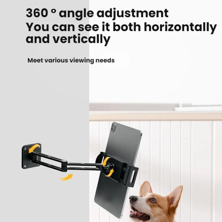 4-12.9 Inch Aluminum Alloy Rotating Cantilever Wall Mount For Phones And Tablets, Style: Short Version - Shower & Wall Mounts by buy2fix | Online Shopping UK | buy2fix