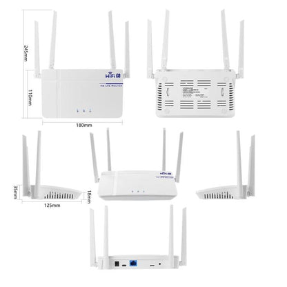 European / Asian / African Edition 4G CPE Wireless SIM Card LTE Router Wi-Fi 6 Wireless Hotspot, EU Plug(White) - Wireless Routers by buy2fix | Online Shopping UK | buy2fix