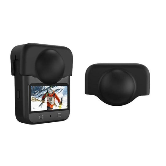 For DJI Osmo 360 Camera Silicone Lens Cap Dustproof & Anti-Scratch Lens Cover Protector(Black)