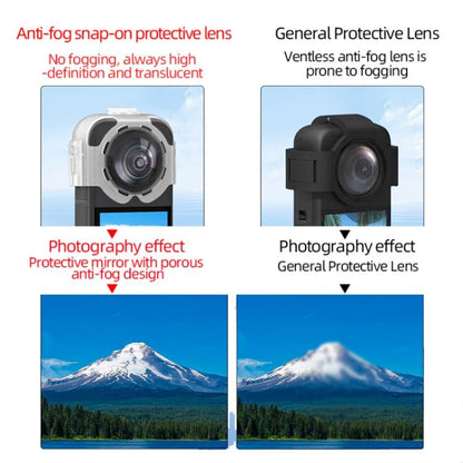 For Insta360 X5 Camera Anti-Fog Snap-On Protective Lens Cover Lens Guards(Transparent) - Len Accessories by buy2fix | Online Shopping UK | buy2fix