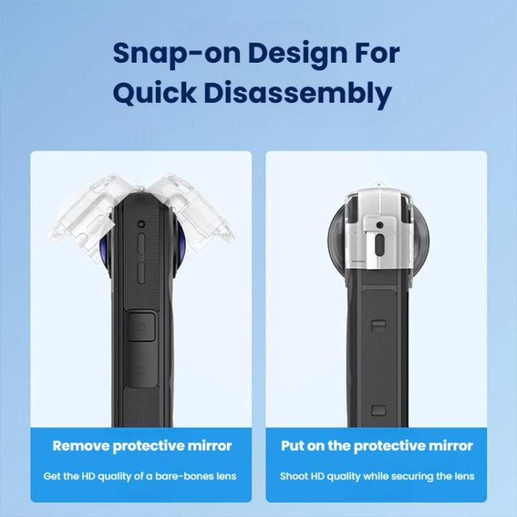 For Insta360 X5 Camera Anti-Fog Snap-On Protective Lens Cover Lens Guards(Transparent) - Len Accessories by buy2fix | Online Shopping UK | buy2fix