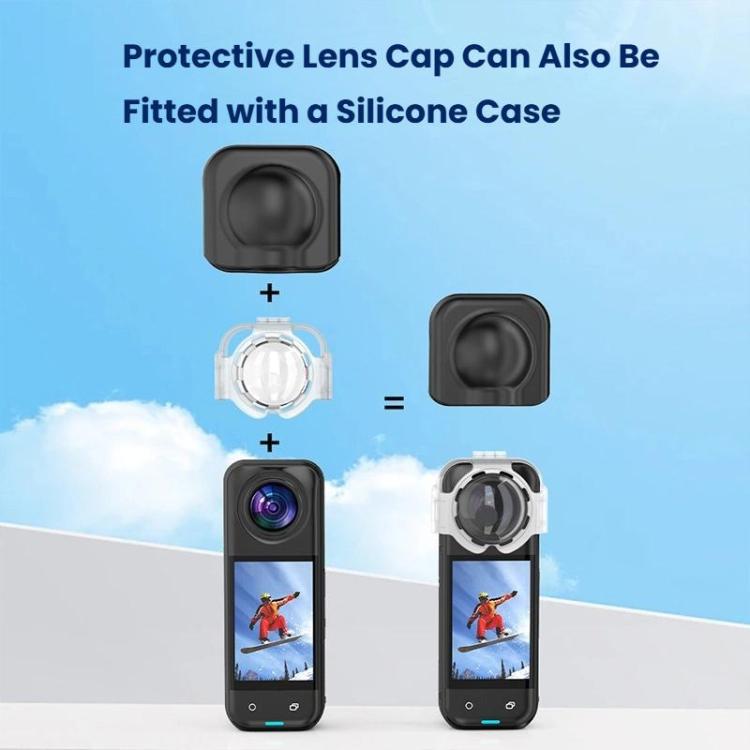 For Insta360 X5 Camera Anti-Fog Snap-On Protective Lens Cover Lens Guards(Transparent) - Len Accessories by buy2fix | Online Shopping UK | buy2fix