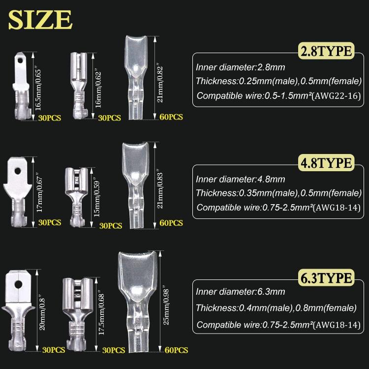 360pcs /Set Cold Press Terminal Block Spring Insert and Cover Set, Specification: Copper - Terminal connectors by buy2fix | Online Shopping UK | buy2fix