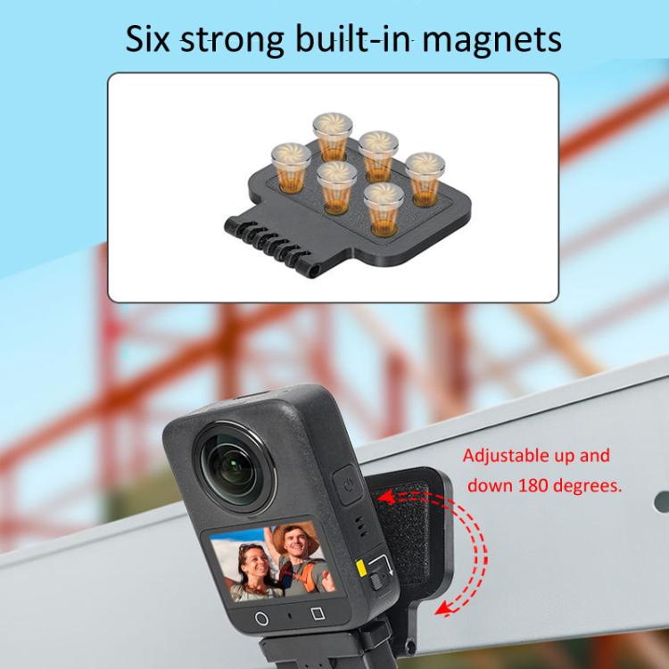 For DJI Osmo 360 Camera Magnetic Quick-Release Base Portable Desktop Stand(Black) - Mount & Holder by buy2fix | Online Shopping UK | buy2fix