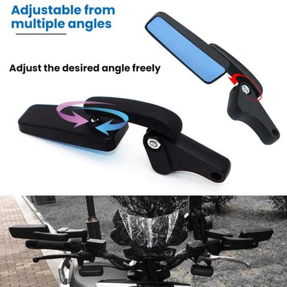 Universal Motorcycle Reverse Assist Reflective Rearview Mirror(Blue Glass) - Side Mirrors by buy2fix | Online Shopping UK | buy2fix