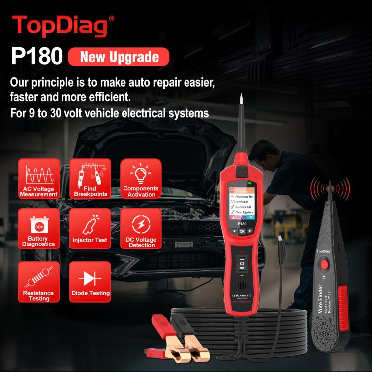 TopDiag 汽车电气系统诊断带电线查找器(P180) - Code Readers & Scan Tools by TopDiag | Online Shopping UK | buy2fix