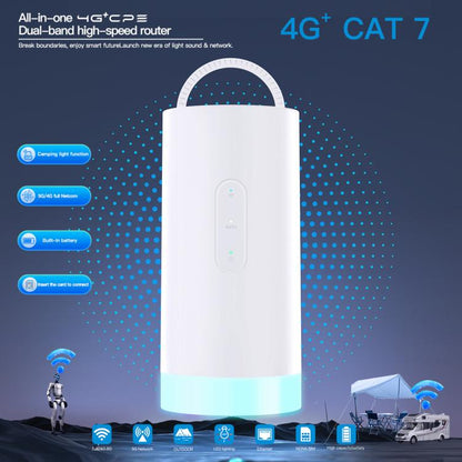CAF902 4G CPE CAT7 SIM Card Router Colorful Camping Light Outdoor LTE Portable WiFi Hotspot, EU P(White) - 4G Mobile Wifi by buy2fix | Online Shopping UK | buy2fix