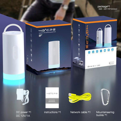 CAF902 4G CPE CAT7 SIM Card Router Colorful Camping Light Outdoor LTE Portable WiFi Hotspot, EU P(White) - 4G Mobile Wifi by buy2fix | Online Shopping UK | buy2fix