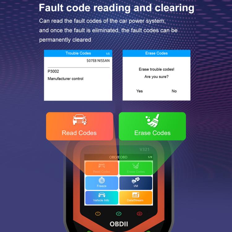 OBD 9-16V Car Battery Fault/Health Tester(V321) - Code Readers & Scan Tools by buy2fix | Online Shopping UK | buy2fix