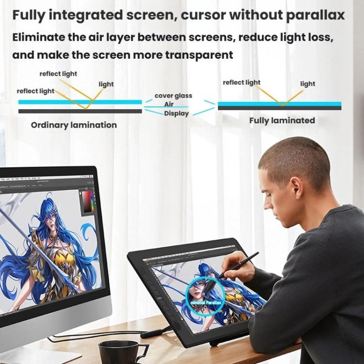 VEIKK VK2200PRO 21.5 inch Digital Screen Hand Drawing Screen Electronic Drawing Screen Compatible With Mobile Phone UK Plug -  by VEIKK | Online Shopping UK | buy2fix